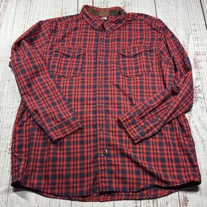 THE NORTHFACE PLAID SNAP BUTTON SHIRT LONG SLEEVE MEN'S SIZE XXL CAMPING HIKING